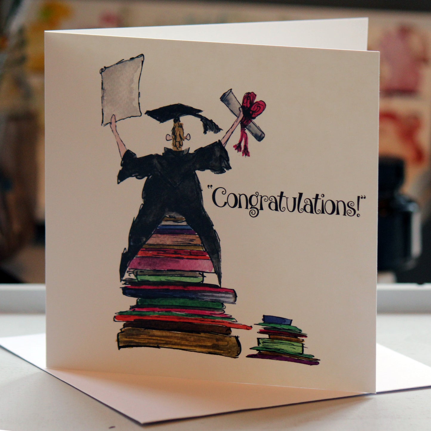 Graduation Congratulations Greeting Card - damedoodah.com - Art and Design by Katie Rudge