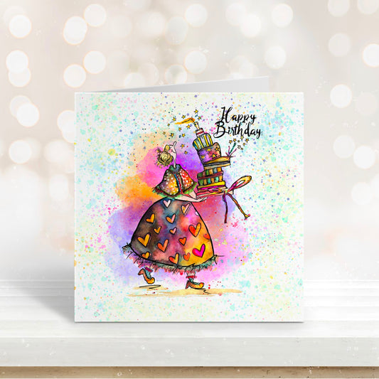 “Happy Birthday”  Greeting Card